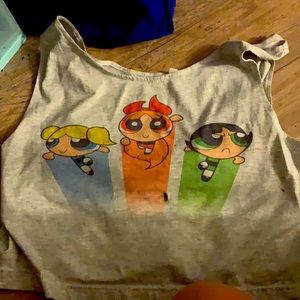 Power puff girls women’s M crop top